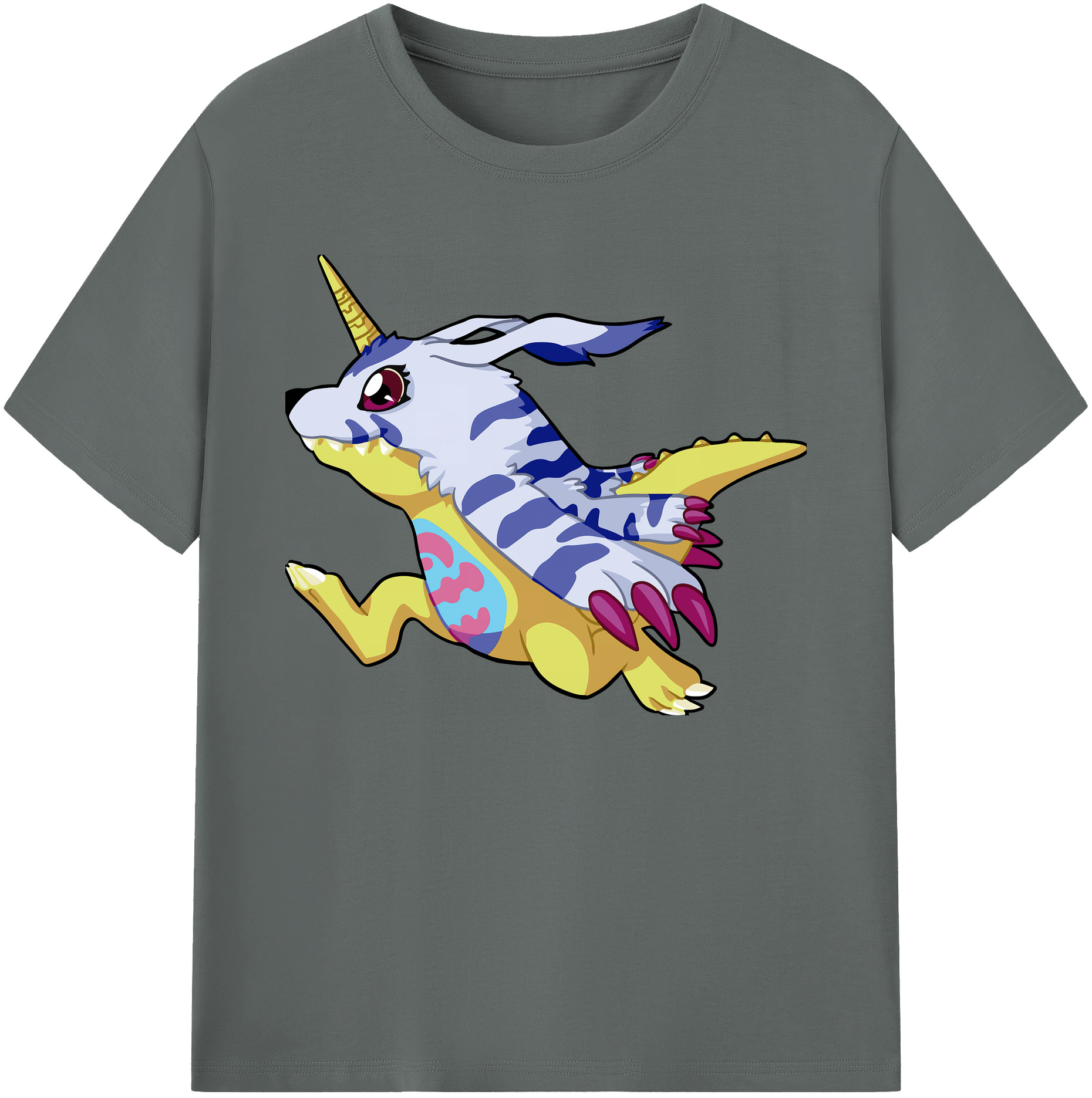 （画像用） Digimon デジタルモンスター/デジモン 綿100％ メンズ半袖Tシャツ｜肌触りやわらか＆通気性